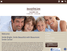 Tablet Screenshot of beaumontsmilecenter.com